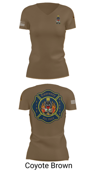 Womens Short Sleeve Vneck Shirt, Guernsey Fire & Rescue, , Teamtime, Team time, sublimation, custom sports apparel, team uniforms, spirit wear, spiritwear, sports uniforms, custom shirts, team store, custom team store, fundraiser sports, apparel fundraiser