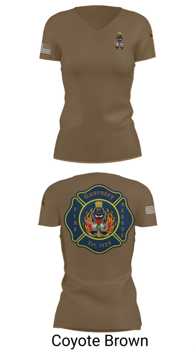 Guernsey Fire & Rescue 73903813 Women's Short Sleeve V-neck Shirt - 8