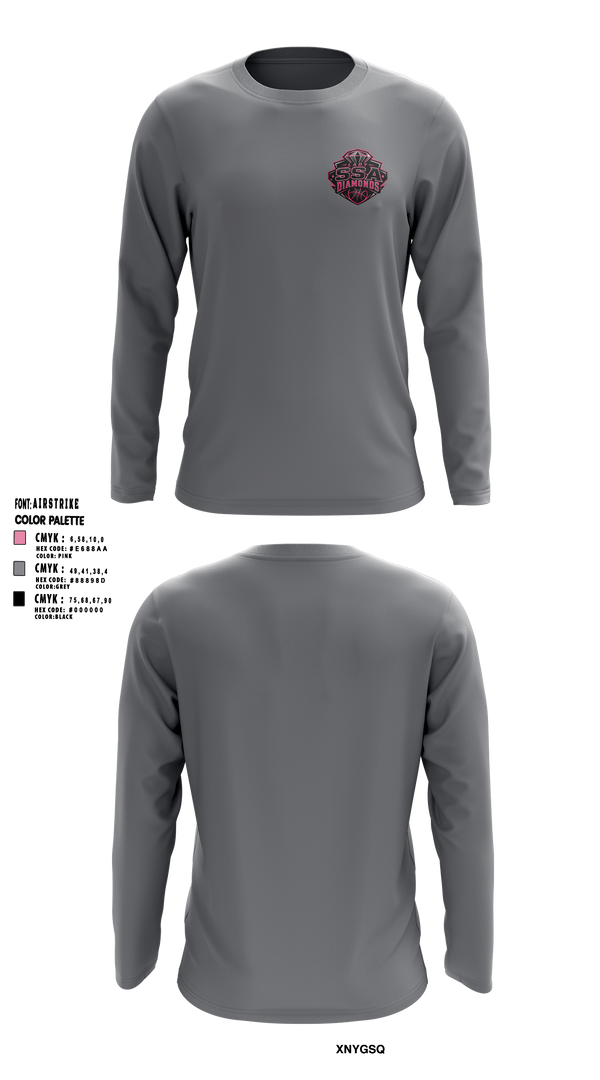Long Sleeve Performance Shirt, SSA Lady Diamonds, Women's Basketball, Teamtime, Team time, sublimation, custom sports apparel, team uniforms, spirit wear, spiritwear, sports uniforms, custom shirts, team store, custom team store, fundraiser sports, apparel fundraiser