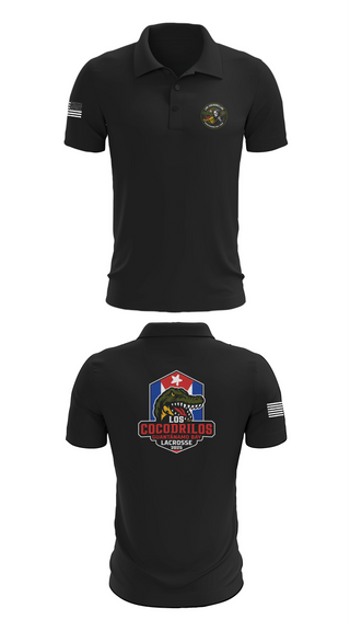 Short Sleeve Performance Polo, Los Cocodrilos, Men's Lacrosse, Teamtime, Team time, sublimation, custom sports apparel, team uniforms, spirit wear, spiritwear, sports uniforms, custom shirts, team store, custom team store, fundraiser sports, apparel fundraiser