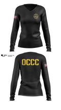 OCCC Women's Long Sleeve V-neck Shirt - 11