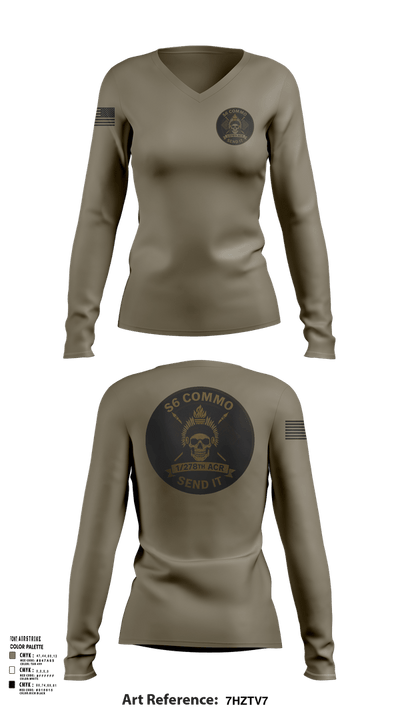 1/278th ACR 18022792 Women's Long Sleeve V-neck Shirt - 102