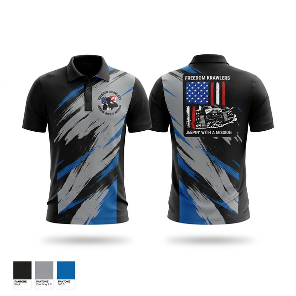 Short Sleeve Performance Polo, Freedom Krawlers, , Teamtime, Team time, sublimation, custom sports apparel, team uniforms, spirit wear, spiritwear, sports uniforms, custom shirts, team store, custom team store, fundraiser sports, apparel fundraiser