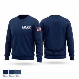 Crew Neck Sweatshirt, Candor Fire Department, Fire Department, Teamtime, Team time, sublimation, custom sports apparel, team uniforms, spirit wear, spiritwear, sports uniforms, custom shirts, team store, custom team store, fundraiser sports, apparel fundraiser