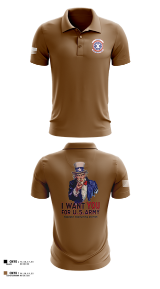 Short Sleeve Performance Polo, US Army I Want You, Army, Teamtime, Team time, sublimation, custom sports apparel, team uniforms, spirit wear, spiritwear, sports uniforms, custom shirts, team store, custom team store, fundraiser sports, apparel fundraiser