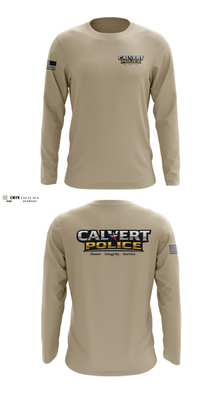 Long Sleeve Performance Shirt, CALVERT POLICE DEPARTMENT, Police, Teamtime, Team time, sublimation, custom sports apparel, team uniforms, spirit wear, spiritwear, sports uniforms, custom shirts, team store, custom team store, fundraiser sports, apparel fundraiser