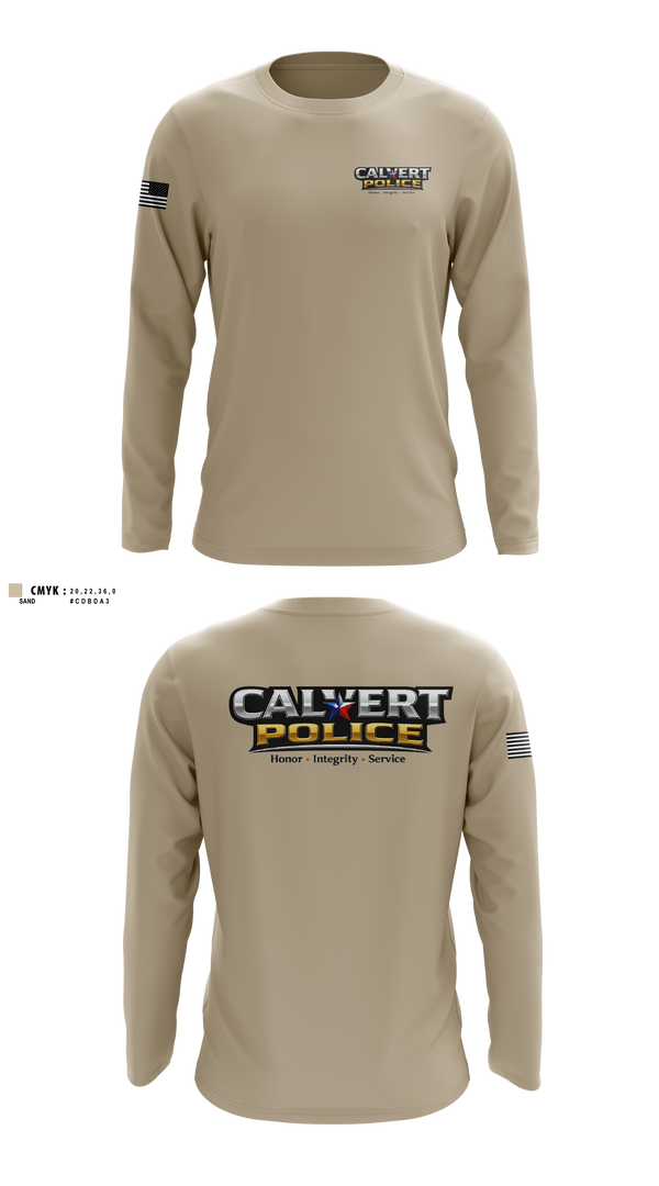 Long Sleeve Performance Shirt, CALVERT POLICE DEPARTMENT, Police, Teamtime, Team time, sublimation, custom sports apparel, team uniforms, spirit wear, spiritwear, sports uniforms, custom shirts, team store, custom team store, fundraiser sports, apparel fundraiser