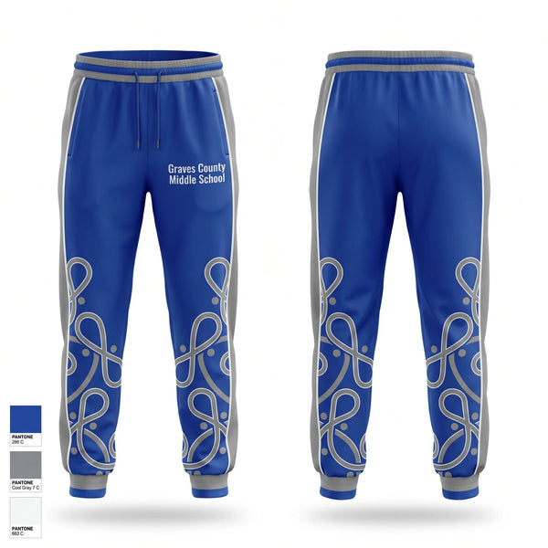 Sweatpants, Graves County Middle School, Cheer, Teamtime, Team time, sublimation, custom sports apparel, team uniforms, spirit wear, spiritwear, sports uniforms, custom shirts, team store, custom team store, fundraiser sports, apparel fundraiser