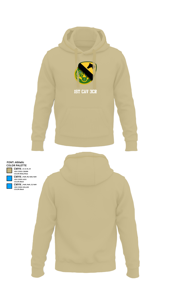 Hoodie, 1st Cav 3CR, , Teamtime, Team time, sublimation, custom sports apparel, team uniforms, spirit wear, spiritwear, sports uniforms, custom shirts, team store, custom team store, fundraiser sports, apparel fundraiser