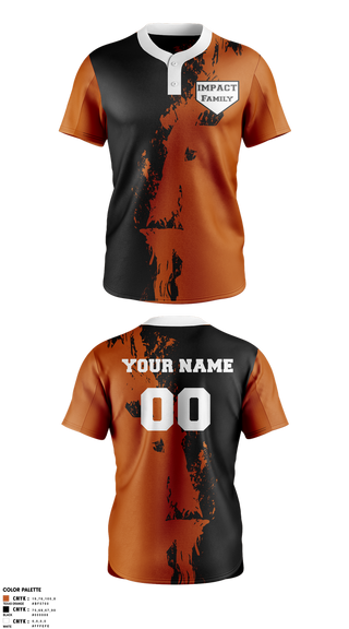 Two Button Softball Jersey, Impact Softball, Softball, Teamtime, Team time, sublimation, custom sports apparel, team uniforms, spirit wear, spiritwear, sports uniforms, custom shirts, team store, custom team store, fundraiser sports, apparel fundraiser