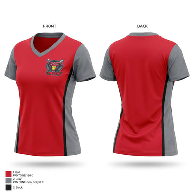 Vipers Women's Short Sleeve V-neck Shirt - 1