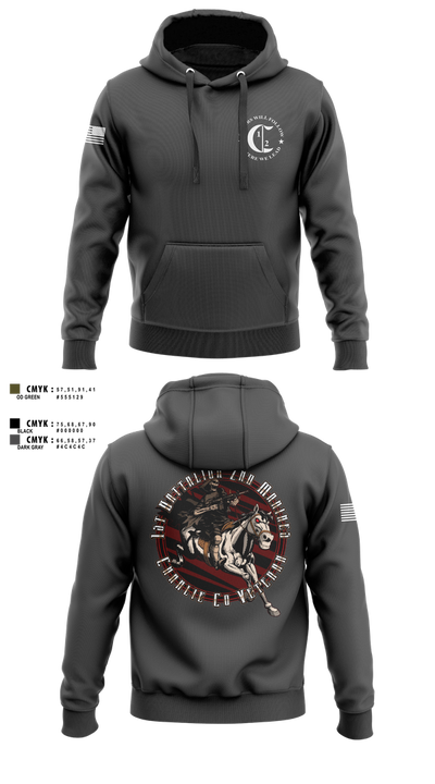 1st Battalion 2nd Marines Charlie Co Veteran 59013691 Hoodie - 4