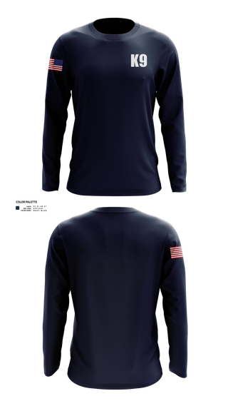 Long Sleeve Performance Shirt, K9, Police, Teamtime, Team time, sublimation, custom sports apparel, team uniforms, spirit wear, spiritwear, sports uniforms, custom shirts, team store, custom team store, fundraiser sports, apparel fundraiser