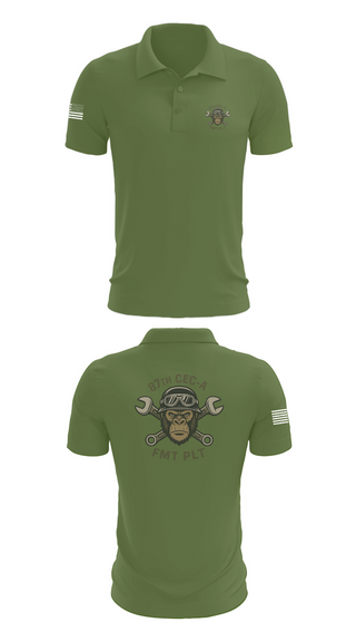 Short Sleeve Performance Polo, 87th CEC-A FMT PLT, , Teamtime, Team time, sublimation, custom sports apparel, team uniforms, spirit wear, spiritwear, sports uniforms, custom shirts, team store, custom team store, fundraiser sports, apparel fundraiser