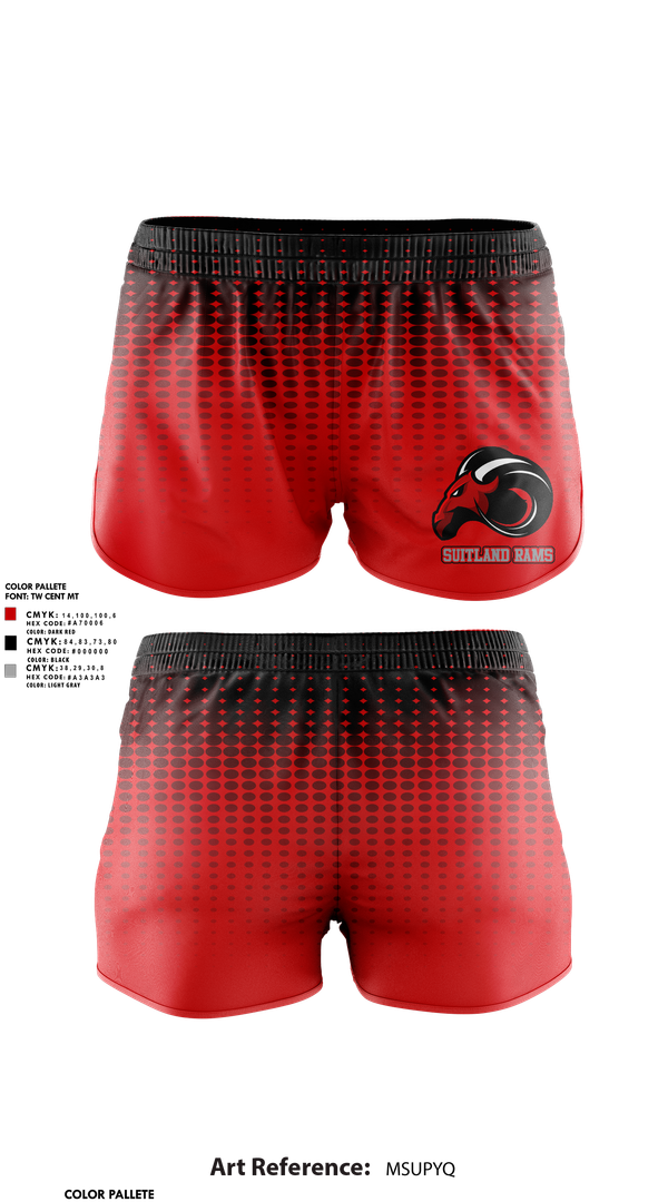 Womens Shorts, Suitland Rams, , Teamtime, Team time, sublimation, custom sports apparel, team uniforms, spirit wear, spiritwear, sports uniforms, custom shirts, team store, custom team store, fundraiser sports, apparel fundraiser