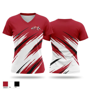 Womens Short Sleeve Vneck Shirt, Zebras, , Teamtime, Team time, sublimation, custom sports apparel, team uniforms, spirit wear, spiritwear, sports uniforms, custom shirts, team store, custom team store, fundraiser sports, apparel fundraiser