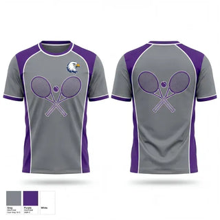 Old School Cotton Feel Shirt, Albion Purple Eagles, Tennis, Teamtime, Team time, sublimation, custom sports apparel, team uniforms, spirit wear, spiritwear, sports uniforms, custom shirts, team store, custom team store, fundraiser sports, apparel fundraiser