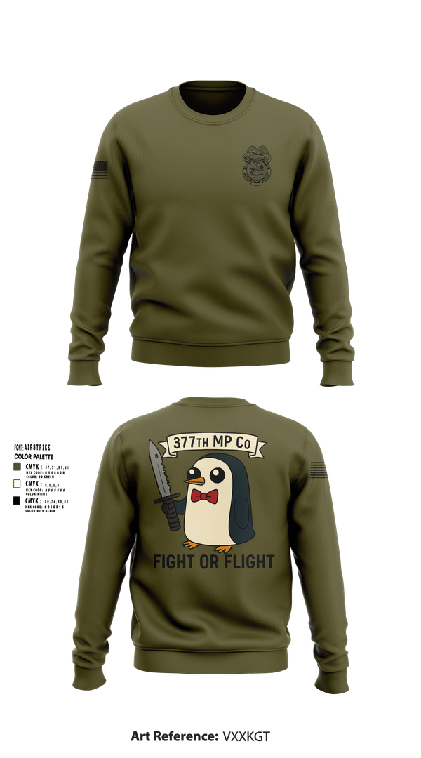 Crew Neck Sweatshirt, 377th MP Co, Army, Teamtime, Team time, sublimation, custom sports apparel, team uniforms, spirit wear, spiritwear, sports uniforms, custom shirts, team store, custom team store, fundraiser sports, apparel fundraiser