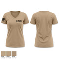 D 7-101 12806327 Women's Short Sleeve V-neck Shirt - 1
