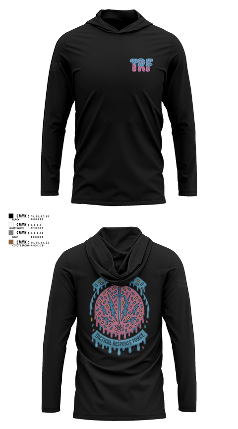 Long Sleeve Performance Shirt with hood, 90MSOS/TRF, Air Force, Teamtime, Team time, sublimation, custom sports apparel, team uniforms, spirit wear, spiritwear, sports uniforms, custom shirts, team store, custom team store, fundraiser sports, apparel fundraiser