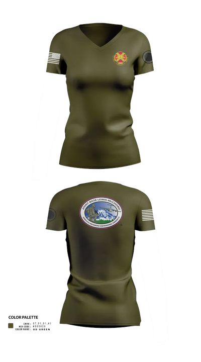 JBLM GARRISON 60276293 Women's Short Sleeve V-neck Shirt - 20