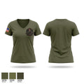 1st Marine Regiment Motor Transport 69067731 Women's Short Sleeve V-neck Shirt - 1