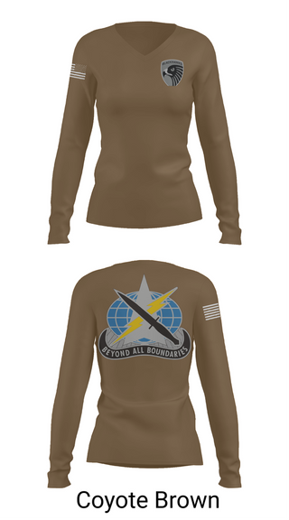 Womens Long Sleeve Vneck Shirt, 743rd MI BN, , Teamtime, Team time, sublimation, custom sports apparel, team uniforms, spirit wear, spiritwear, sports uniforms, custom shirts, team store, custom team store, fundraiser sports, apparel fundraiser