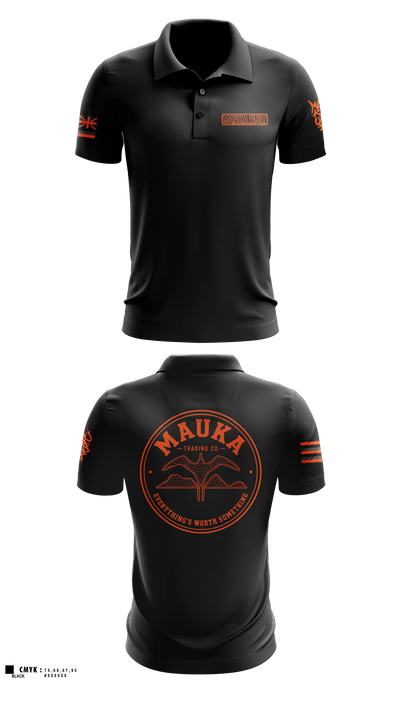 MAUKA TRADING CO. Short Sleeve Performance Polo - 5
