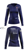 Shawnee Fire District 96623811 Women's Long Sleeve V-neck Shirt - 2
