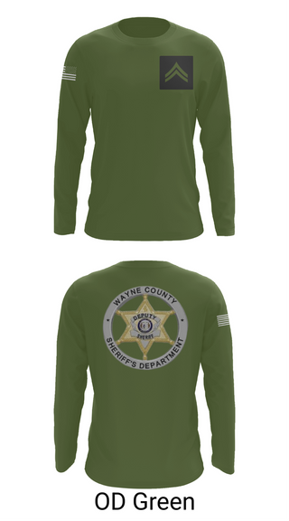 Long Sleeve Performance Shirt, Wayne County Sheriff’s Department, Police, Teamtime, Team time, sublimation, custom sports apparel, team uniforms, spirit wear, spiritwear, sports uniforms, custom shirts, team store, custom team store, fundraiser sports, apparel fundraiser