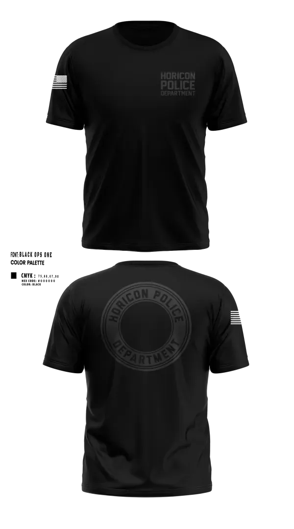 Horicon Police Department 35397977 Old School Cotton Feel Shirt - 2