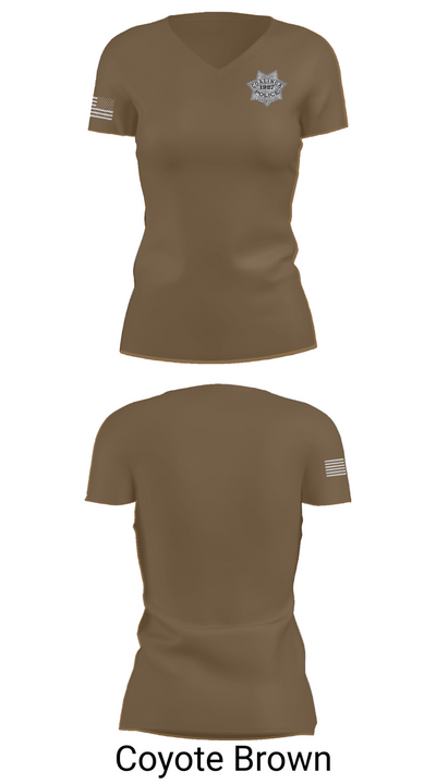 Coalinga Police Department Women's Short Sleeve V-neck Shirt - 8