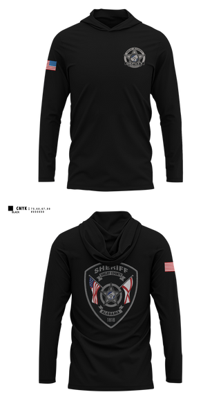 Long Sleeve Performance Shirt with hood, SCSO, Police, Teamtime, Team time, sublimation, custom sports apparel, team uniforms, spirit wear, spiritwear, sports uniforms, custom shirts, team store, custom team store, fundraiser sports, apparel fundraiser