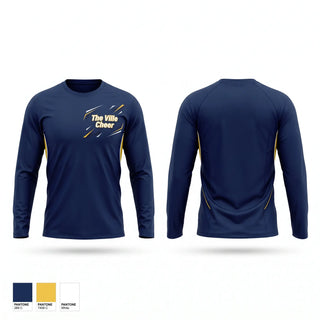 Long Sleeve Performance Shirt, The Ville Cheer, Cheer, Teamtime, Team time, sublimation, custom sports apparel, team uniforms, spirit wear, spiritwear, sports uniforms, custom shirts, team store, custom team store, fundraiser sports, apparel fundraiser