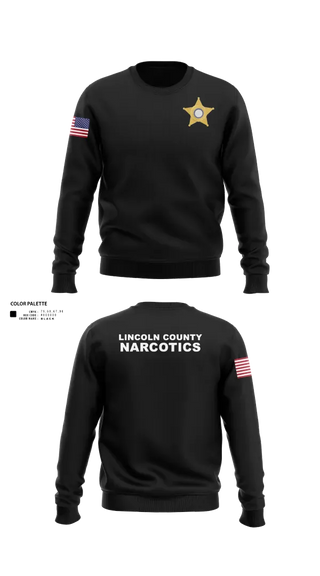 Crew Neck Sweatshirt, Lincoln County Narcotics, Police, Teamtime, Team time, sublimation, custom sports apparel, team uniforms, spirit wear, spiritwear, sports uniforms, custom shirts, team store, custom team store, fundraiser sports, apparel fundraiser