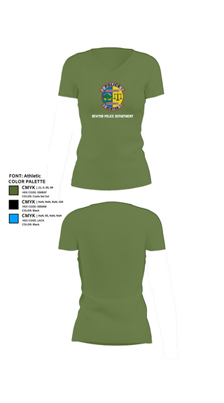 Womens Short Sleeve Vneck Shirt, Newton Police Department, Police, Teamtime, Team time, sublimation, custom sports apparel, team uniforms, spirit wear, spiritwear, sports uniforms, custom shirts, team store, custom team store, fundraiser sports, apparel fundraiser
