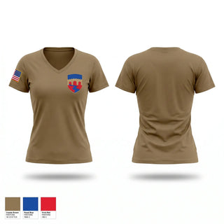 Womens Short Sleeve Vneck Shirt, HHC, 155th CSSB, Army, Teamtime, Team time, sublimation, custom sports apparel, team uniforms, spirit wear, spiritwear, sports uniforms, custom shirts, team store, custom team store, fundraiser sports, apparel fundraiser