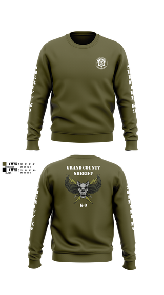 Crew Neck Sweatshirt, GCSO K9, Police, Teamtime, Team time, sublimation, custom sports apparel, team uniforms, spirit wear, spiritwear, sports uniforms, custom shirts, team store, custom team store, fundraiser sports, apparel fundraiser
