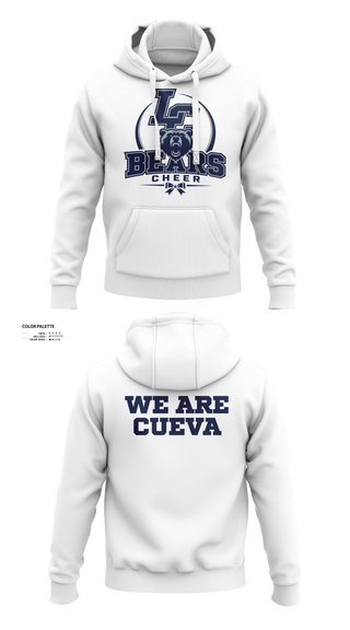 Hoodie, La Cueva Bears, Cheer, Teamtime, Team time, sublimation, custom sports apparel, team uniforms, spirit wear, spiritwear, sports uniforms, custom shirts, team store, custom team store, fundraiser sports, apparel fundraiser