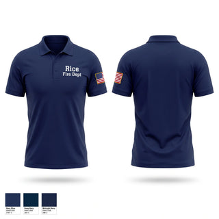 Short Sleeve Performance Polo, Rice Fire Dept, Fire Department, Teamtime, Team time, sublimation, custom sports apparel, team uniforms, spirit wear, spiritwear, sports uniforms, custom shirts, team store, custom team store, fundraiser sports, apparel fundraiser