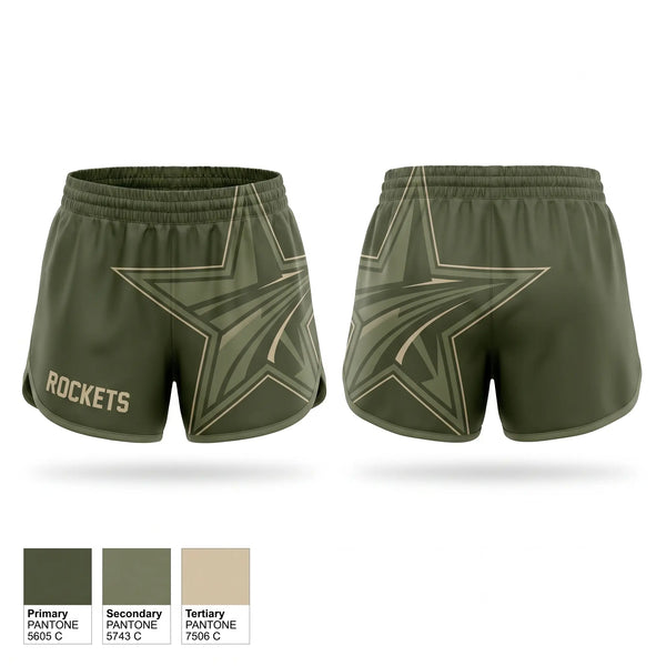 Womens Shorts, Rockets, Baseball, Teamtime, Team time, sublimation, custom sports apparel, team uniforms, spirit wear, spiritwear, sports uniforms, custom shirts, team store, custom team store, fundraiser sports, apparel fundraiser