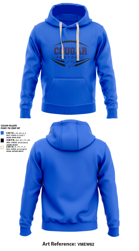Hoodie, Kersey Cougars, , Teamtime, Team time, sublimation, custom sports apparel, team uniforms, spirit wear, spiritwear, sports uniforms, custom shirts, team store, custom team store, fundraiser sports, apparel fundraiser