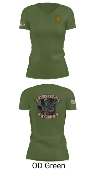 Womens Short Sleeve Vneck Shirt, 504th GS MICO, , Teamtime, Team time, sublimation, custom sports apparel, team uniforms, spirit wear, spiritwear, sports uniforms, custom shirts, team store, custom team store, fundraiser sports, apparel fundraiser