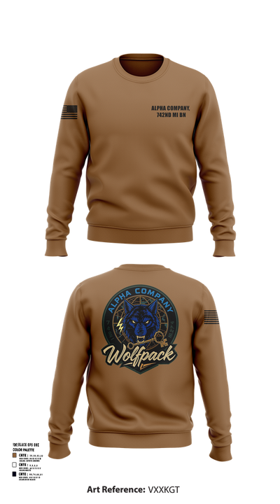 Alpha Company, 742nd MI BN 30113314 Crew Neck Sweatshirt - 101