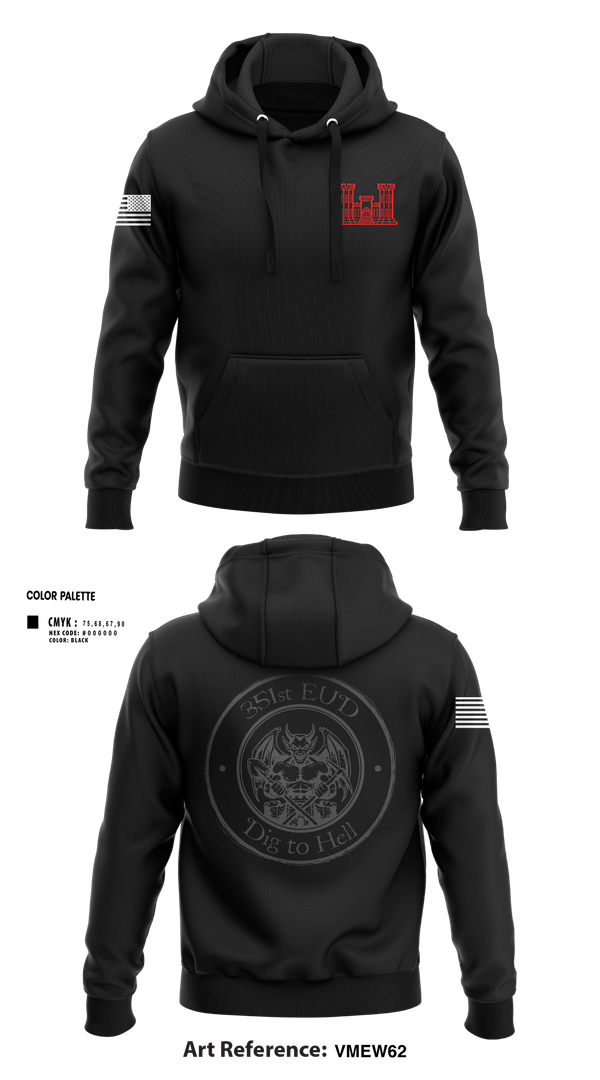 Hoodie, 351st EUD, , Teamtime, Team time, sublimation, custom sports apparel, team uniforms, spirit wear, spiritwear, sports uniforms, custom shirts, team store, custom team store, fundraiser sports, apparel fundraiser