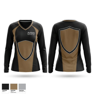 Womens Long Sleeve Vneck Shirt, Axiom Security LLC, , Teamtime, Team time, sublimation, custom sports apparel, team uniforms, spirit wear, spiritwear, sports uniforms, custom shirts, team store, custom team store, fundraiser sports, apparel fundraiser
