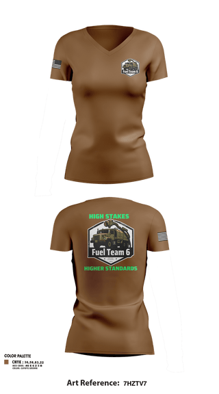 Womens Short Sleeve Vneck Shirt, Fuel Team 6, Army, Teamtime, Team time, sublimation, custom sports apparel, team uniforms, spirit wear, spiritwear, sports uniforms, custom shirts, team store, custom team store, fundraiser sports, apparel fundraiser