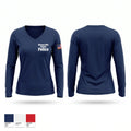 Hickory Hills Illinois Police Women's Long Sleeve V-neck Shirt - 1