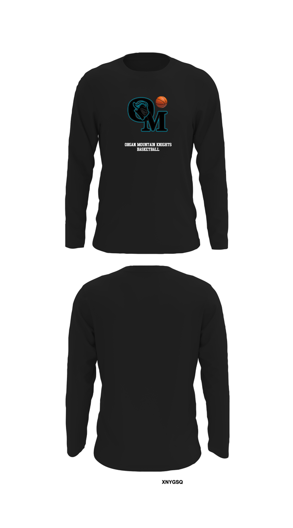 Long Sleeve Performance Shirt, Organ Mountain Knights Basketball, Men's Basketball, Teamtime, Team time, sublimation, custom sports apparel, team uniforms, spirit wear, spiritwear, sports uniforms, custom shirts, team store, custom team store, fundraiser sports, apparel fundraiser