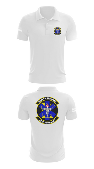 Short Sleeve Performance Polo, Civil Air Patrol Minnesota Wing Health Service, Air Force, Teamtime, Team time, sublimation, custom sports apparel, team uniforms, spirit wear, spiritwear, sports uniforms, custom shirts, team store, custom team store, fundraiser sports, apparel fundraiser
